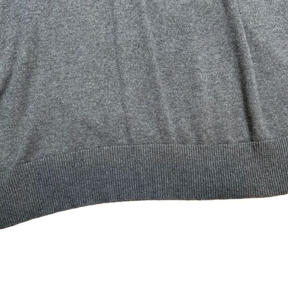 Tommy Hilfiger Gray Long Sleeve Embroidered Logo V Neck Sweater Size 3XL Preppy - Picture 5 of 11